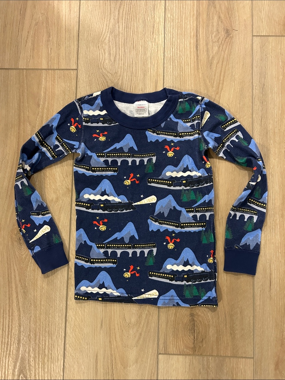 Hanna Andersson Navy Polar Express Long-Sleeve Tee size 5